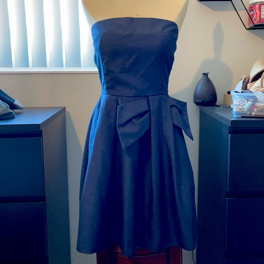 Lovely Day Blue Dress with Oversized Bow